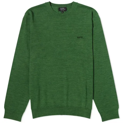 A.P.C. Axel Logo Crew Neck Knit
