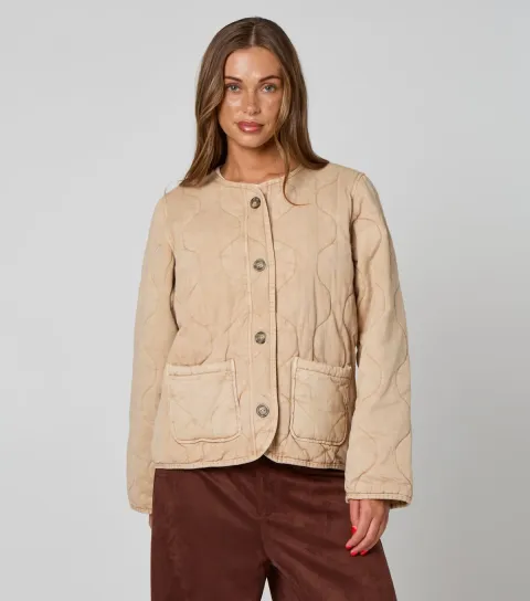 Women's Stone Washed Quilted Jacket