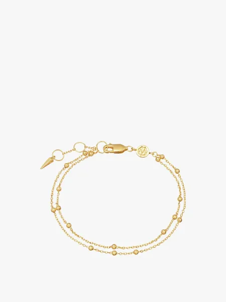 Double Chain Bracelet 18kt Gold Vermeil