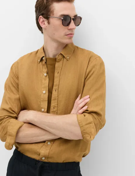 Marks & Spencer Pure Linen Garment Dye Shirt