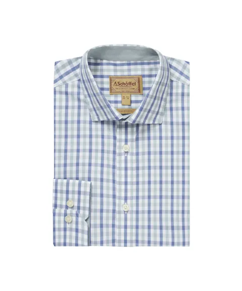 Schöffel Country Hebden Tailored Shirt - Mist Blue/Vintage Indigo Check