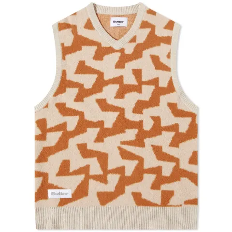 Mohair Jaquard Knit Vest