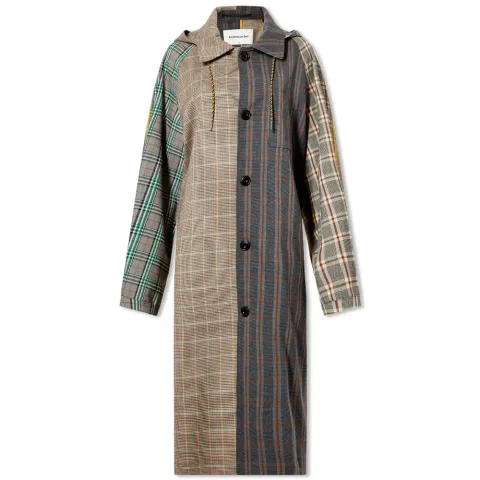 Checked Raglan Overcoat
