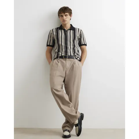 River Island Cotton Vertical Stripe Polo Shirt
