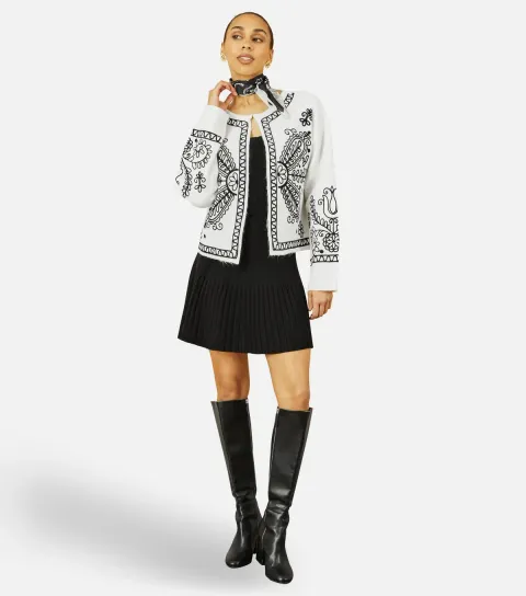 Women's Black Knitted Mini Skirt