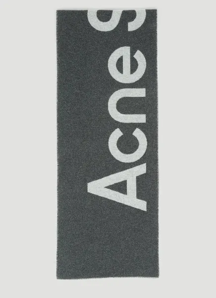 Logo Jacquard Wool Scarf