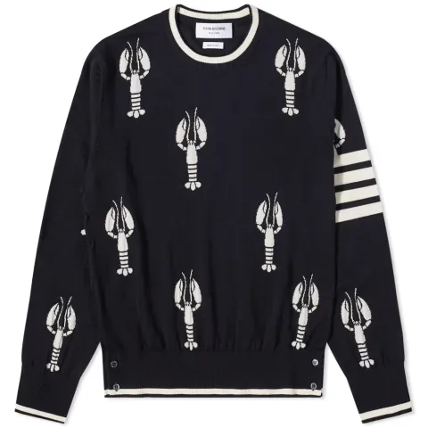 Lobster Intarsia Crew Knit