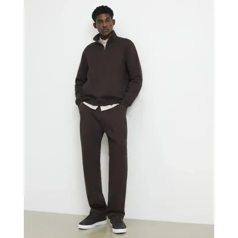 River Island Regular Fit Cotton Half Zip Sweatshirt