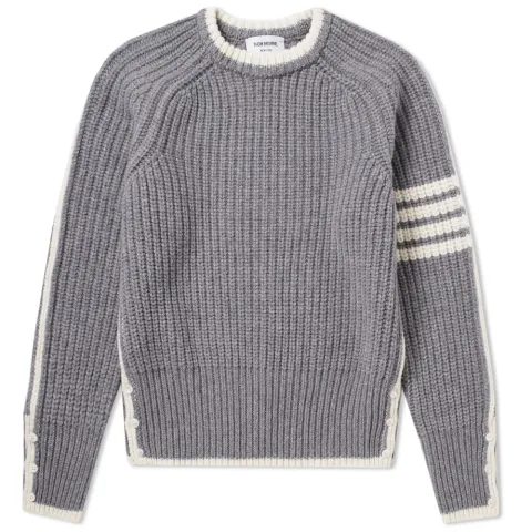 4 Bar Stripe Rib Merino Crew Knit