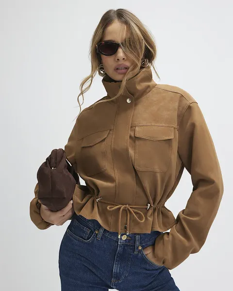 River Island Funnel Neck Drawstring Jacket