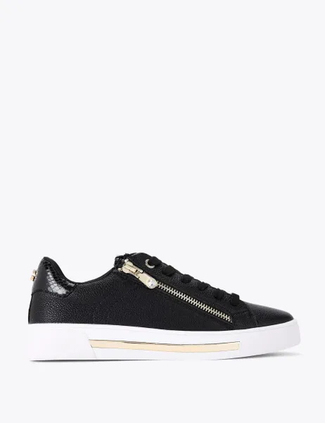 Carvela Animal Print Zip Detail Trainers Black