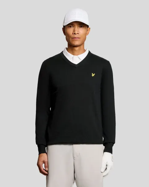 Lyle & Scott Cotton Blend V-Neck Jumper