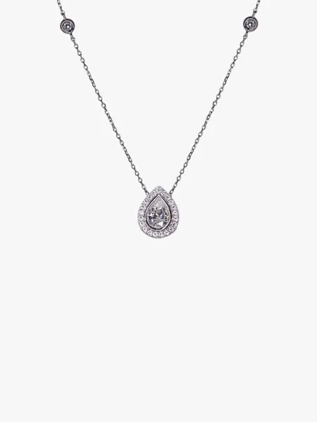 CARAT Emile Pear Borderset Pendant Necklace