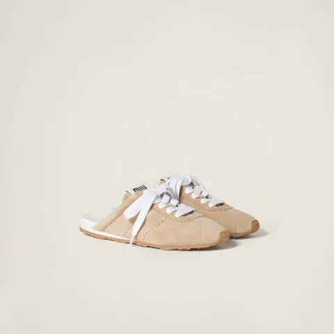 Plume suede mules