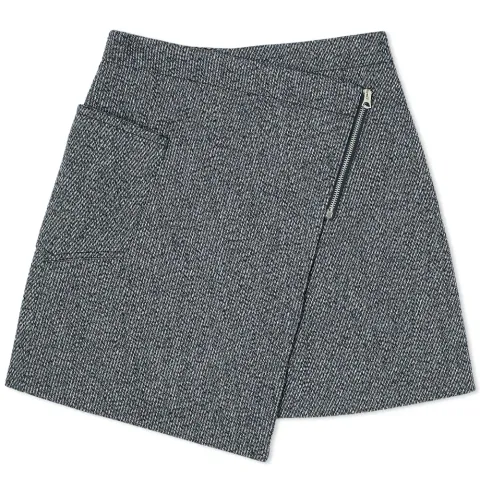 Wrap Denim Effect Skirt