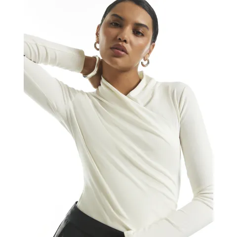 River Island Long Sleeve Wrap Top