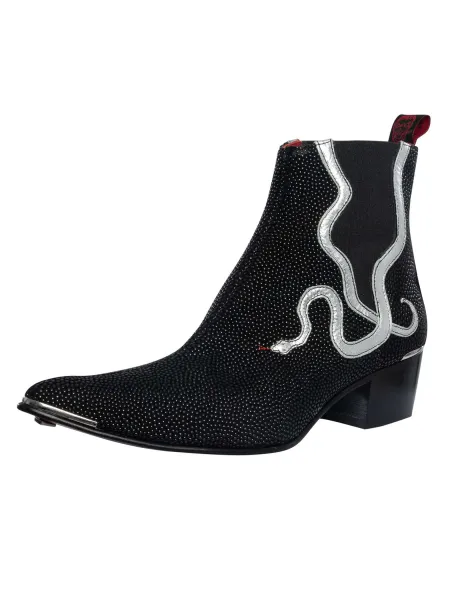 Jeffery West Snake Crell Chelsea Boots