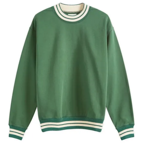 Striped Rib Crew Sweatshirt