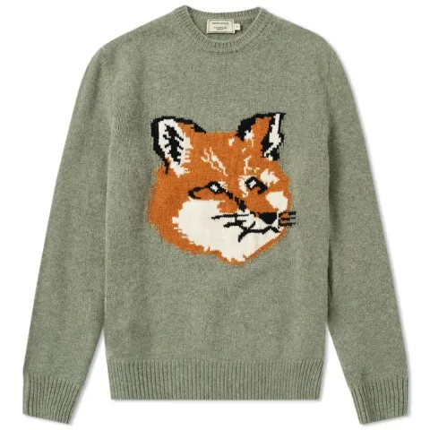 Maison Kitsuné Fox Head Crew Knit