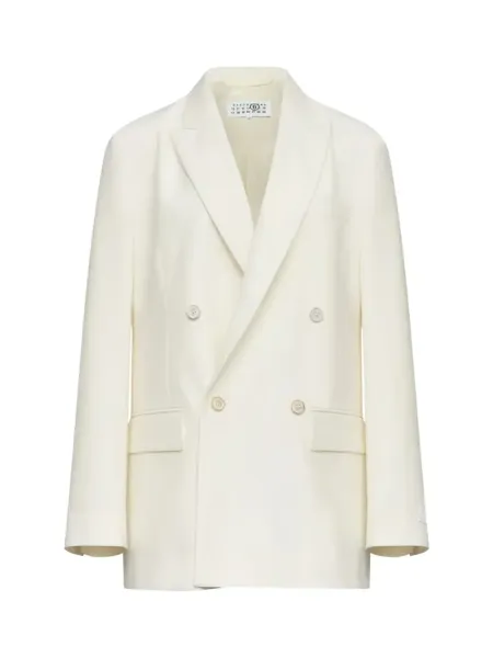 Double-Breasted Blazer White