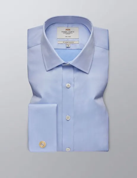 Hawes & Curtis Slim Fit Non Iron Pure Cotton Twill Shirt