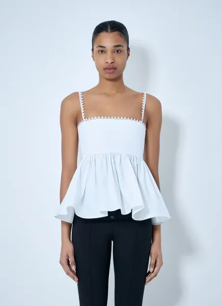 Peplum Top with Zigzag Trim