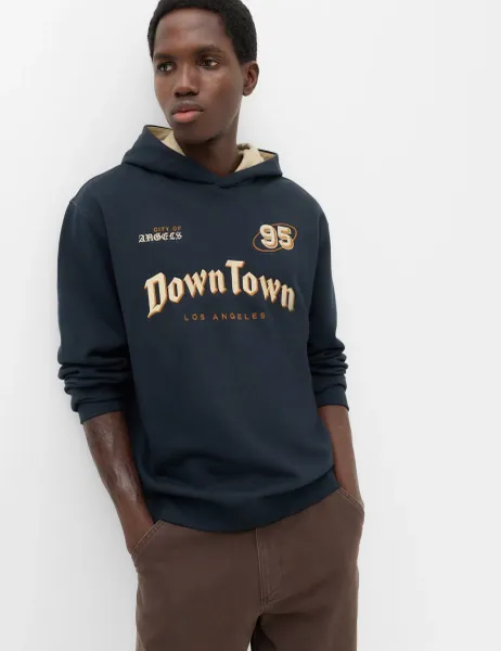 Marks & Spencer Cotton Rich Graphic Hoodie
