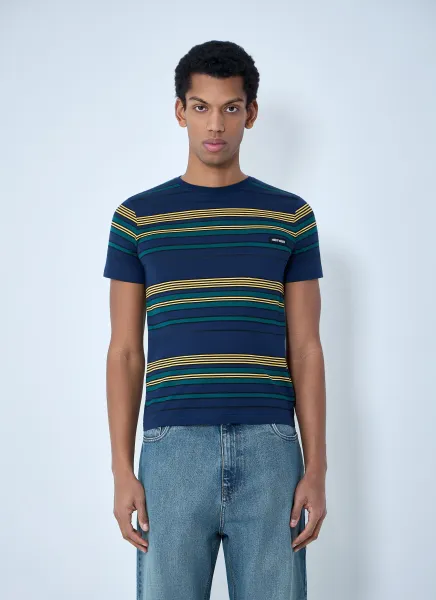 Striped Cotton Jersey T-Shirt