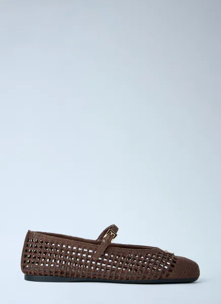 Crochet Knit Ballerina Flats