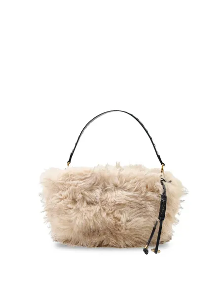 Gianni Chiarini Cleo Leather And Faux-Fur Shoulder Bag