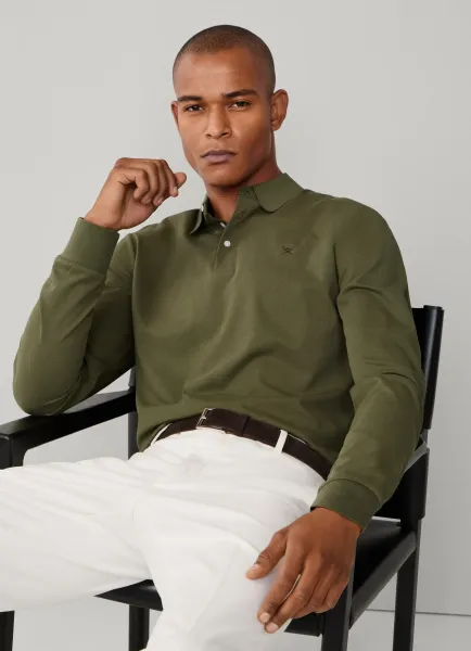 Classic Fit Mercerised Long Sleeve Polo