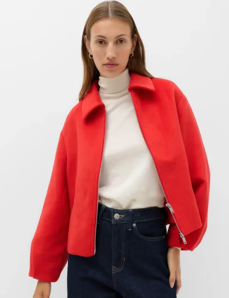 Marks & Spencer Short Bomber Jacket Red