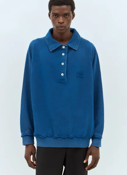 Logo Patch Polo Sweatshirt