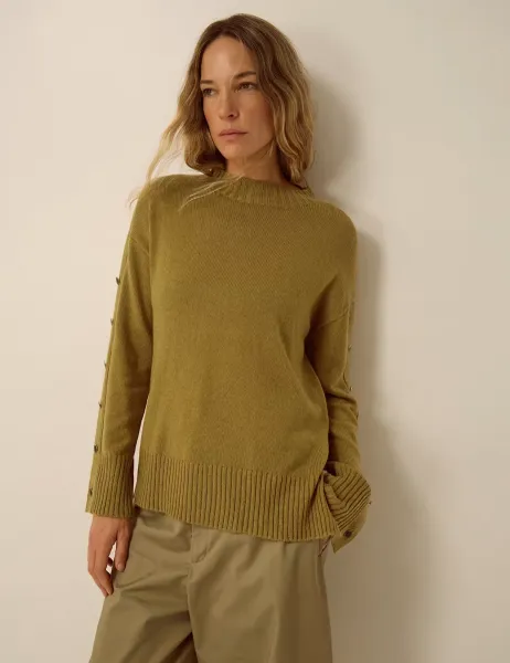 Monsoon Button Detail Jumper Yellow