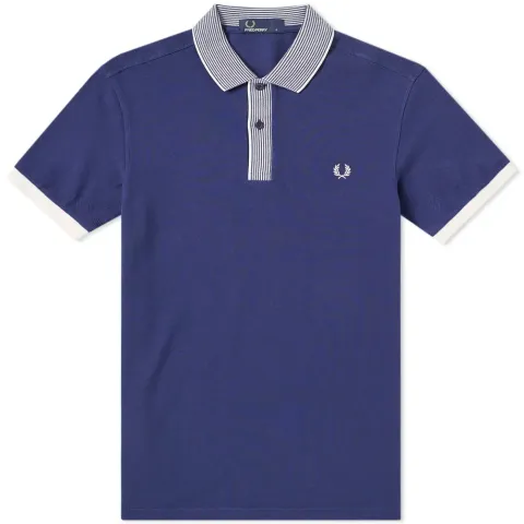 Fred Perry Stripe Collar Pique Polo