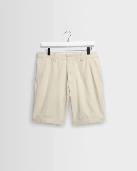 Trinity - Stone Cotton Tencel Shorts
