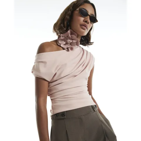 River Island Asymmetric Drape Top