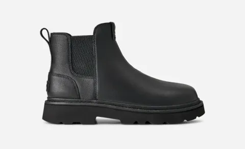 Chelsea Lug Leather Boot, Leather/Polyester/Wool