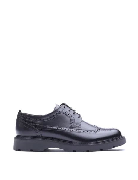 Base London Leather Brogues Black