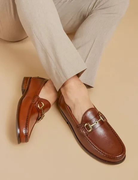 Jones Bootmaker Leather Slip-On Loafers Brown