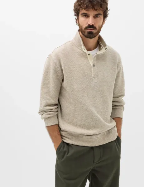 Marks & Spencer Pure Cotton Funnel Neck Jumper Mushroom