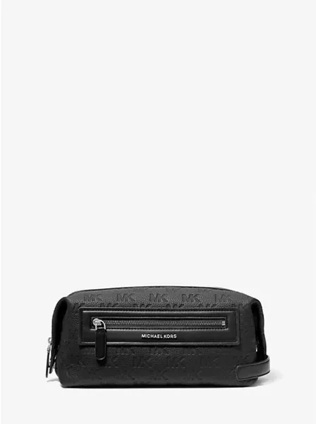 Jet Set Logo Embossed Leather Travel Kit