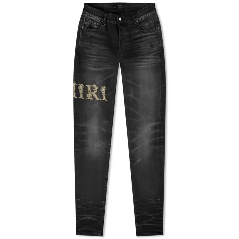 Baroque Varsity Logo Jeans