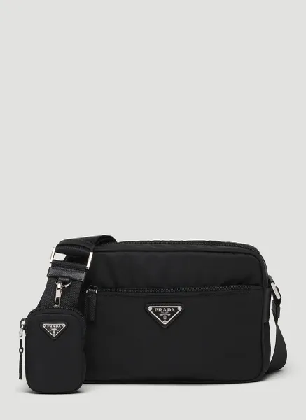 Re-Nylon and Saffiano Leather Shoulder Bag