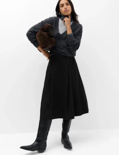Marks & Spencer Pleated Midi Circle Skirt