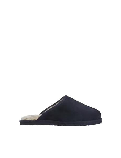 Jack & Jones Fleece Lined Mule Slippers Navy