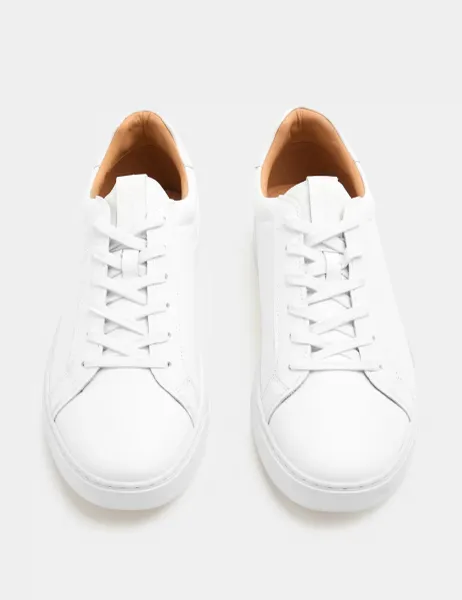 Autograph Leather Cupsole Trainers White