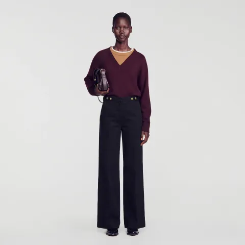 SANDRO High-rise wide-leg jeans
