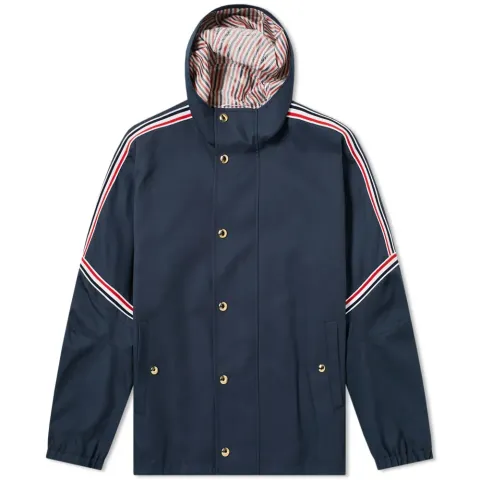 Arm Stripe Hooded Mackintosh