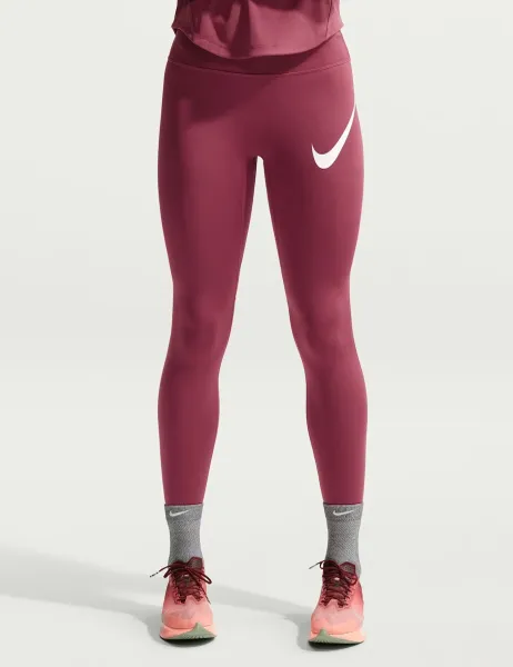 Nike Tempo Swoosh Run High Waisted 7/8 Leggings Dusky Rose